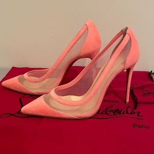 NIB Christian Louboutin Pink Galativi heels 37.5